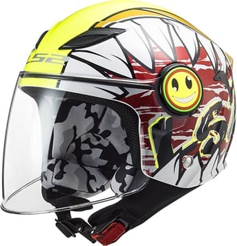 LS2 OF602J Funny Crunch White H-V Yellow