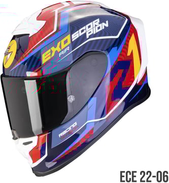 Scorpion EXO-R1 EVO AIR Coup Blue/Red/Yellow