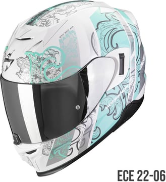 Scorpion EXO-520 EVO AIR Fasta White/Light blue