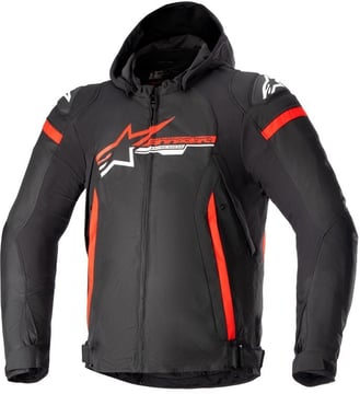 Alpinestars Zaca Waterproof Jacket Black Bright Red White 1342