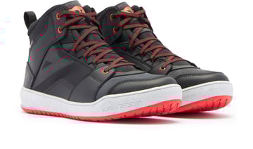 Dainese Suburb D-WP Shoes Black/White/Red-Lava A66