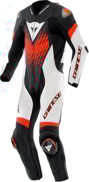 Dainese Laguna Seca 6 1Pc Suit Perforated Black/White/Red-Fluo N32