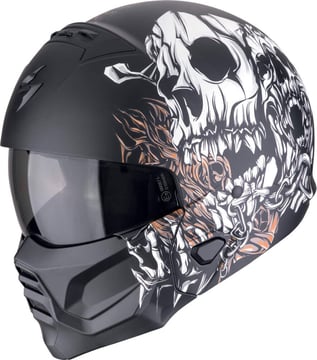 Scorpion EXO-Combat II Genesis Matt Black/White/Gold