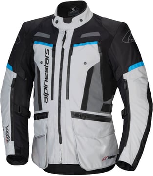 Alpinestars Bogota' Pro Drystar  Jacket Ice Gray/Black/Cyan 9136