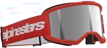 Alpinestars Vision 3 Wordmark Goggle Red/Mirror Silver