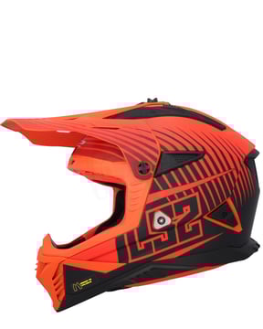 LS2 MX708 Fast II Duck Matt Orange Red