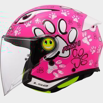 LS2 OF622 Funny II Paws Pink
