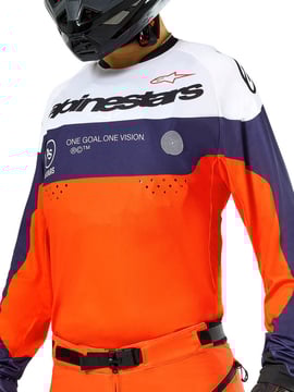 Alpinestars Pro-Dura Jersey Navy Hot Orange White 7162