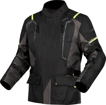 LS2 Narvik Man Jacket Grey Black H-V Yellow