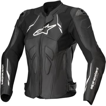 Alpinestars Stella Dusk Leather Jacket Black White 12