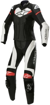 Alpinestars Stella Gp Plus 2 Pc Leather Suit Black White Bright Red 1304