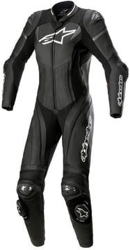 Alpinestars Stella Gp Plus 1Pc Leather Suit Black White Metallic Gray 1022