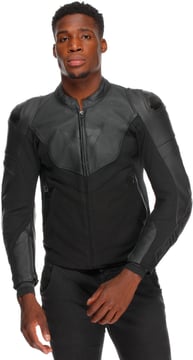 Dainese Iperattiva Leather-Tex Jacket Black/Black 631