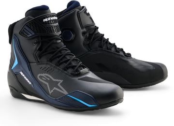 Alpinestars Faster-4 Drystar Shoes Black Night Navy Cyan 1571