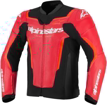 Alpinestars Gp Force V2 Leather Airflow Jacket Red Red Fluo 3155
