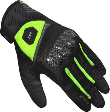 LS2 Atom Man Gloves Black H-V Yellow