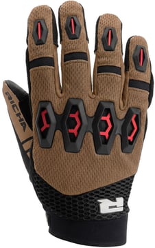 Richa R-Mx Gloves Brown/Red