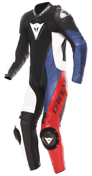Dainese Demon Sprint Perf 1Pc Leather Suit Racepak Black/White/Red-Lava