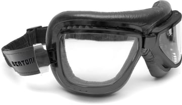 Bertoni Antifog AF194A Black Leather/Clear 