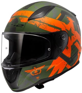 LS2 FF353 Rapid II Thunder Birds Mat Orange