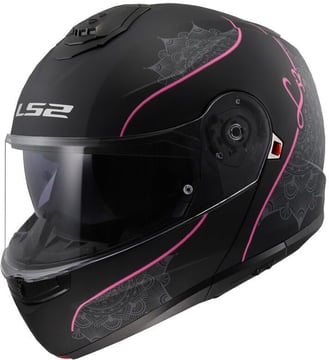 LS2 FF908 Strobe II Lux Mat Black Pink