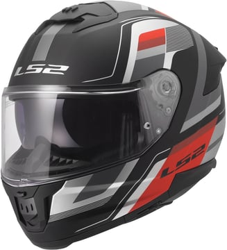 LS2 FF808 Stream II Vintage Black Grey Red-06