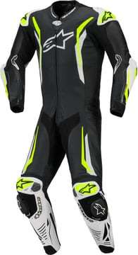 Alpinestars Gp Tech V5 1 Pc Lth Suit Racepak Black/White/Yellow Fluo