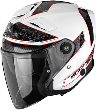 Scorpion EXO-GT JET Crest White/Red
