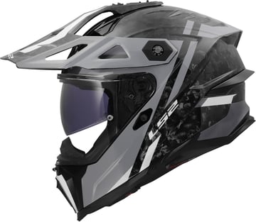 LS2 MX707 Explorer Evo Full Carbon Zelior Grey