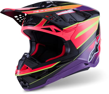 Alpinestars Supertech S-M10 Era Pink Violet Yellow Fluo Glossy 3145