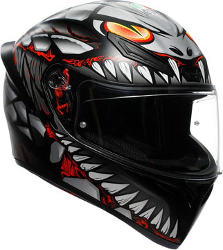 AGV K1 S Lyzard Matt Black/Grey/Red
