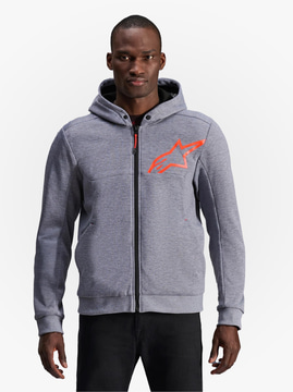 Alpinestars Chrome V2 Sport Motorhoodie Black Gray Heather Red