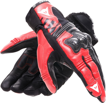 Dainese Reacto Carbon Short Gloves Black/Red-Lava B78