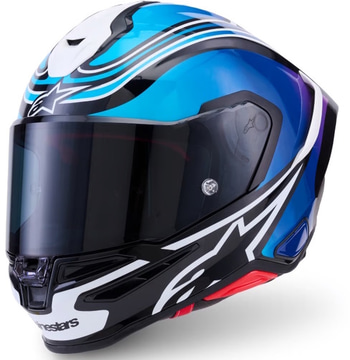 Alpinestars S-R7 Zeal Black Blue Pink Fluo White Glossy