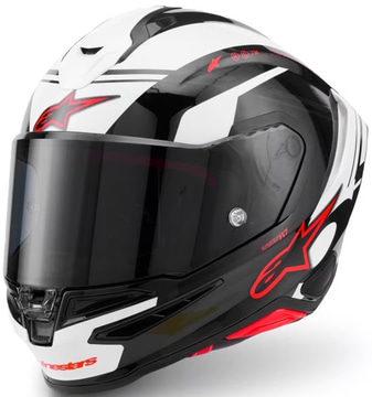 Alpinestars S-R7 A-Core Black White Red Glossy