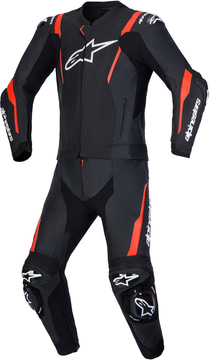 Alpinestars Missile V3 Leather Suit 2 PC Black/Red Fluo 1030