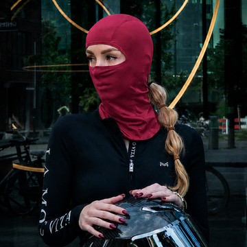 La Moto Vita GRIP Ponytail Balaclava Burgundy