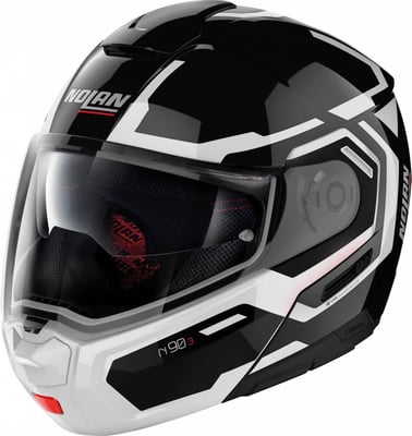 Nolan N90-3 Driller N-Com Glossy Black/White 24