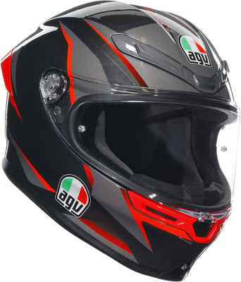 AGV K6 S Slashcut Black/Grey/Red