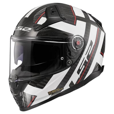 LS2 FF811 Vector II Carbon Strong Gloss White 06