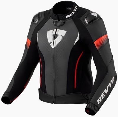 REV'IT Xena 4 Pro Ladies Jacket Black/Neon Red