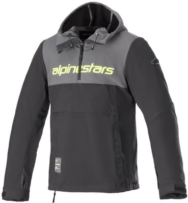 Alpinestars Sherpa Hoodie Tar Gray Black Yellow Fluo 9151