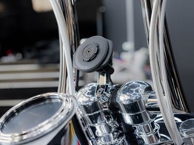 Quad Lock Pro Chrome Handlebar Mount - Large for FATBAR / Special CUSTOM handlebars Quad Lock Pro Chrome Handlebar Mount - Large for FATBAR / Special CUSTOM handlebars