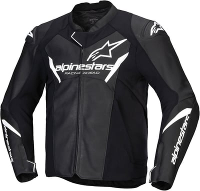 Alpinestars Faster V3 Leather Jacket Black/White 12