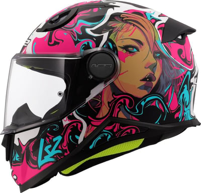 LS2 FF812 Kinderhelm Cyberg Purple Cyan