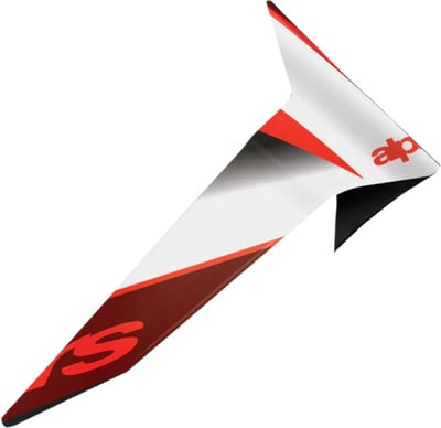 Alpinestars S-R10 Team Standard Spoiler Black Carb Red White Glossy Alpinestars S-R10 Team Standard Spoiler Black Carb Red White Glossy