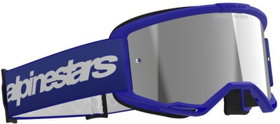 Alpinestars Vision 3 Wordmark Goggle Blue/Mirror Silver Alpinestars Vision 3 Wordmark Goggle Blue/Mirror Silver