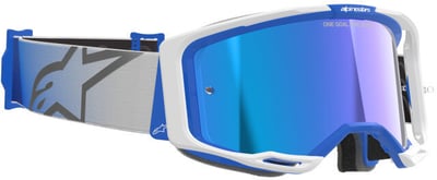 Alpinestars Vision 8 Corp Goggle Blue/White/Mirror Blue Alpinestars Vision 8 Corp Goggle Blue/White/Mirror Blue