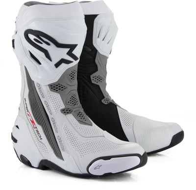 Alpinestars Supertech R Vented Boots White/Mid Gray/Black 2024