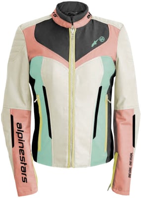 Alpinestars Isla Wr Women Jacket Ecru Coral Black Aqua 8024